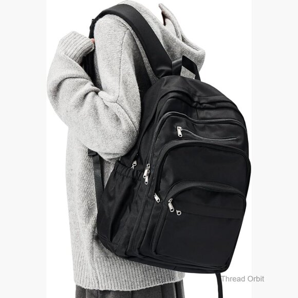 Lightweight Nylon Daypack Backpack with Multiple Pockets for School main image 5